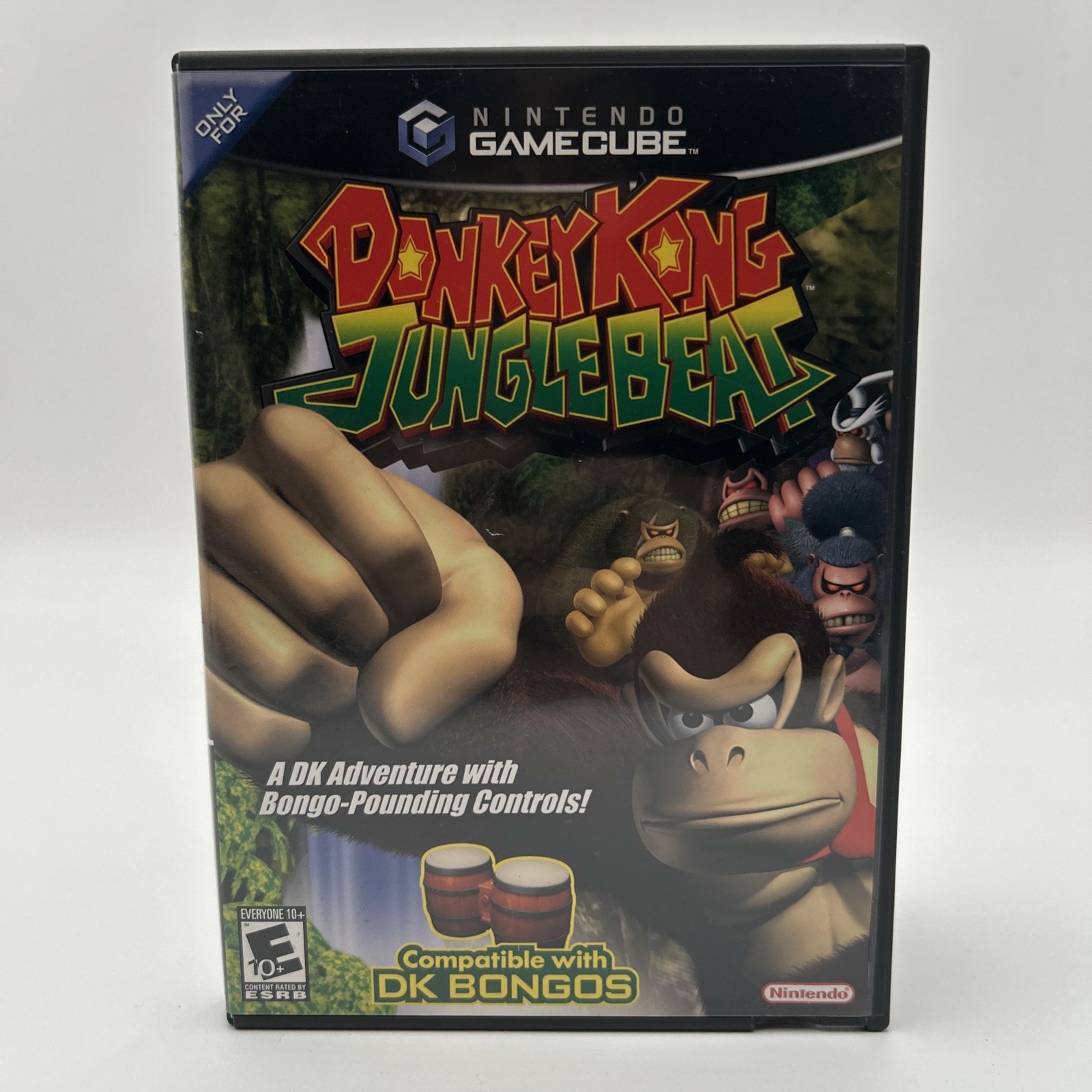 Donkey Kong Jungle Beat CIB Complete + DK Bongos Nintendo GameCube Tested