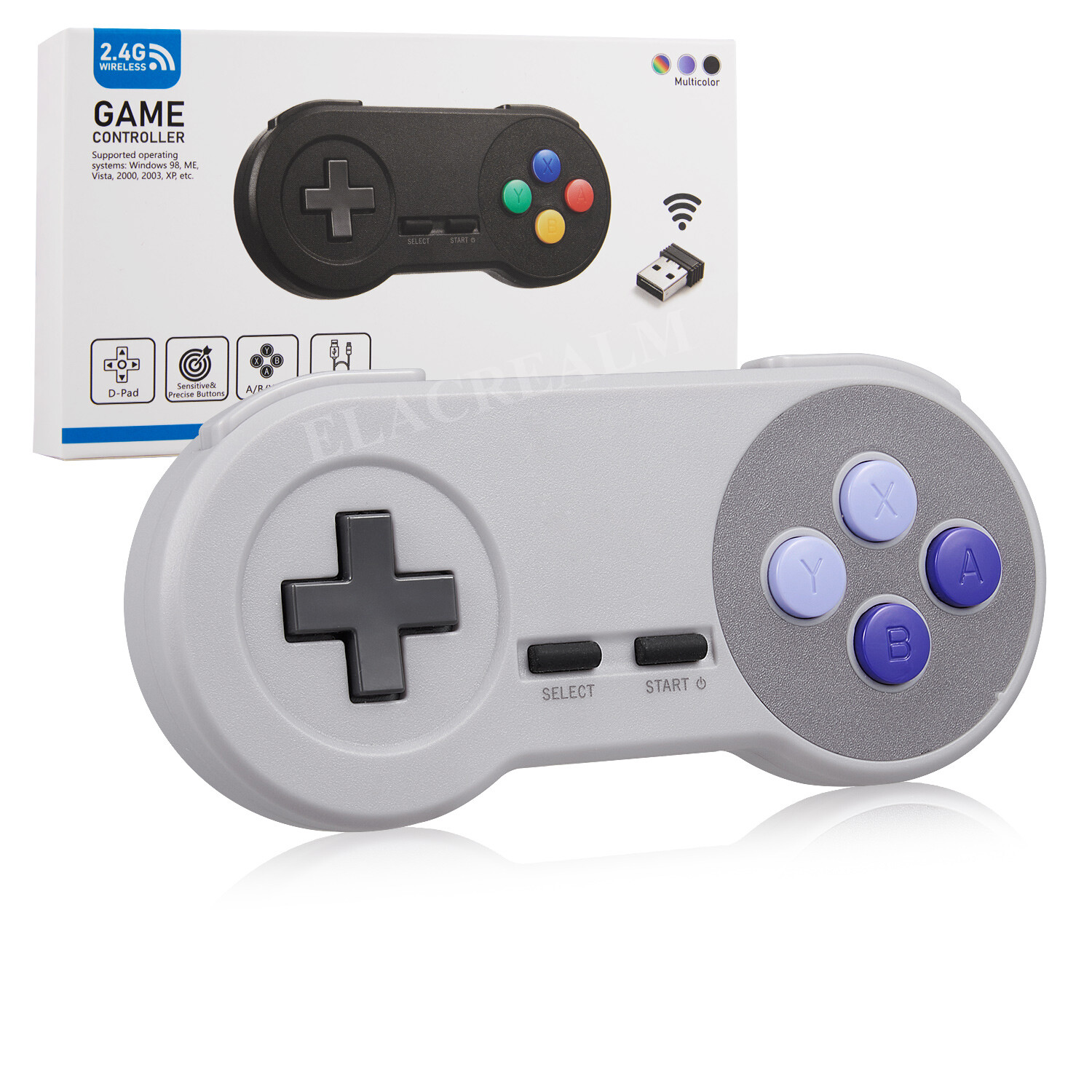 Wired/ Wireless SNES Controller USB Gamepad for PC MAC Raspberry Pi -Plug & Play