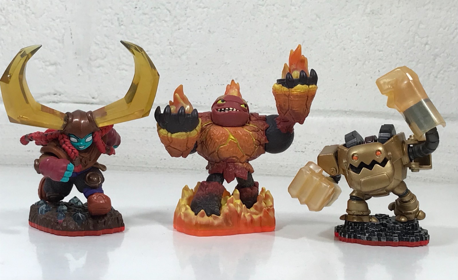 Activision Skylanders Action Figures Lot Of 3. Hot Head Jawbreaker Head Rush