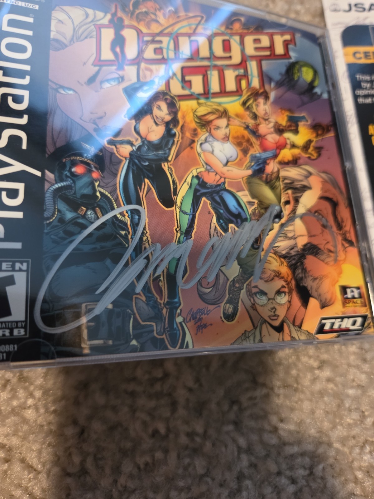 Danger Girl Sony PlayStation PS1 CIB Signed By J Scott Campbell JSA Verified