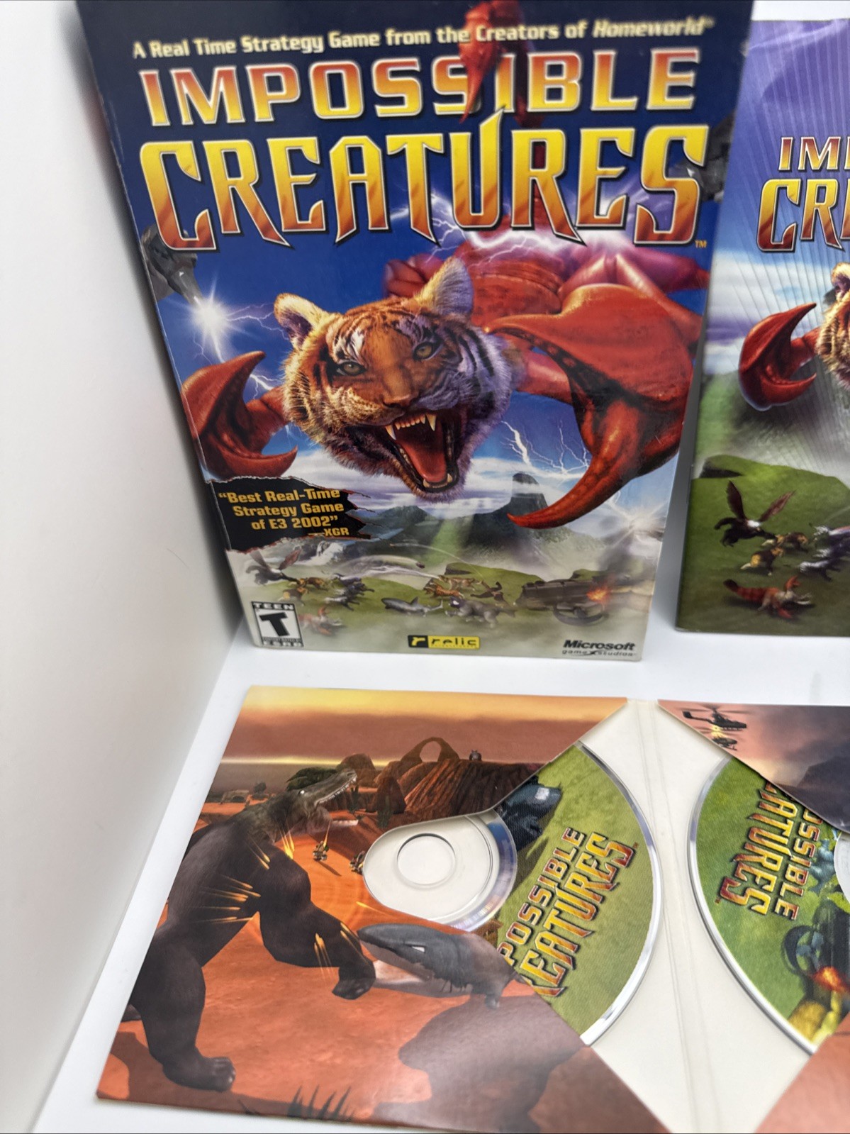 2002 Microsoft/Relic – Impossible Creatures PC Game Box (Rated T for Teen) CIB