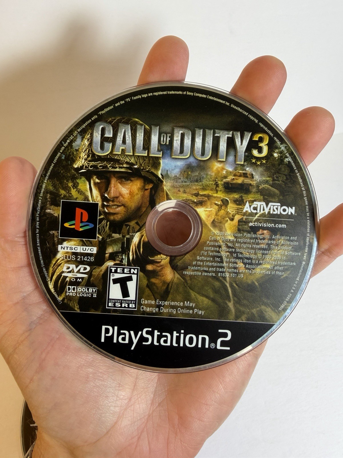Call Of Duty 1, 2 & 3 – PS2 Game Lot – PlayStation 2 – Discs Only – Tested