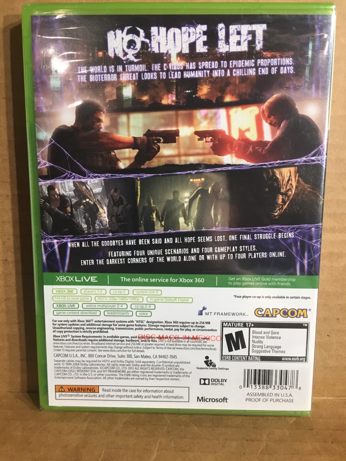 Resident Evil 6 (Microsoft Xbox 360, 2012)