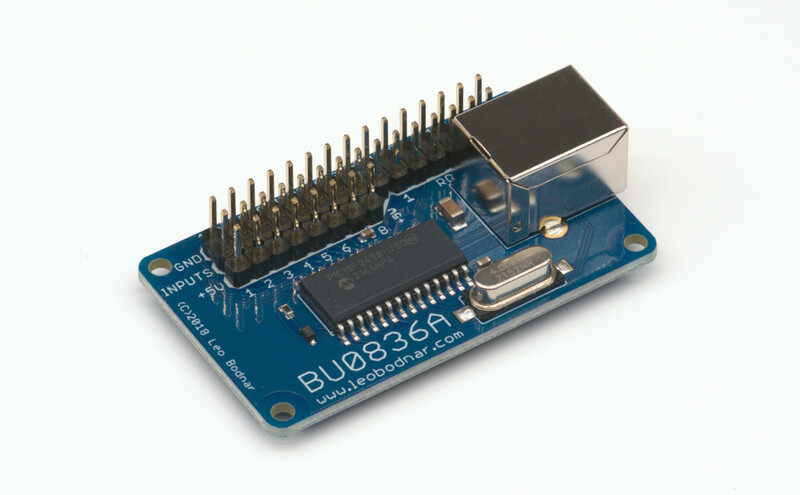 Leo Bodnar 12-Bit Joystick Controller BU0836A | BU0836A-NC | Matrix Board