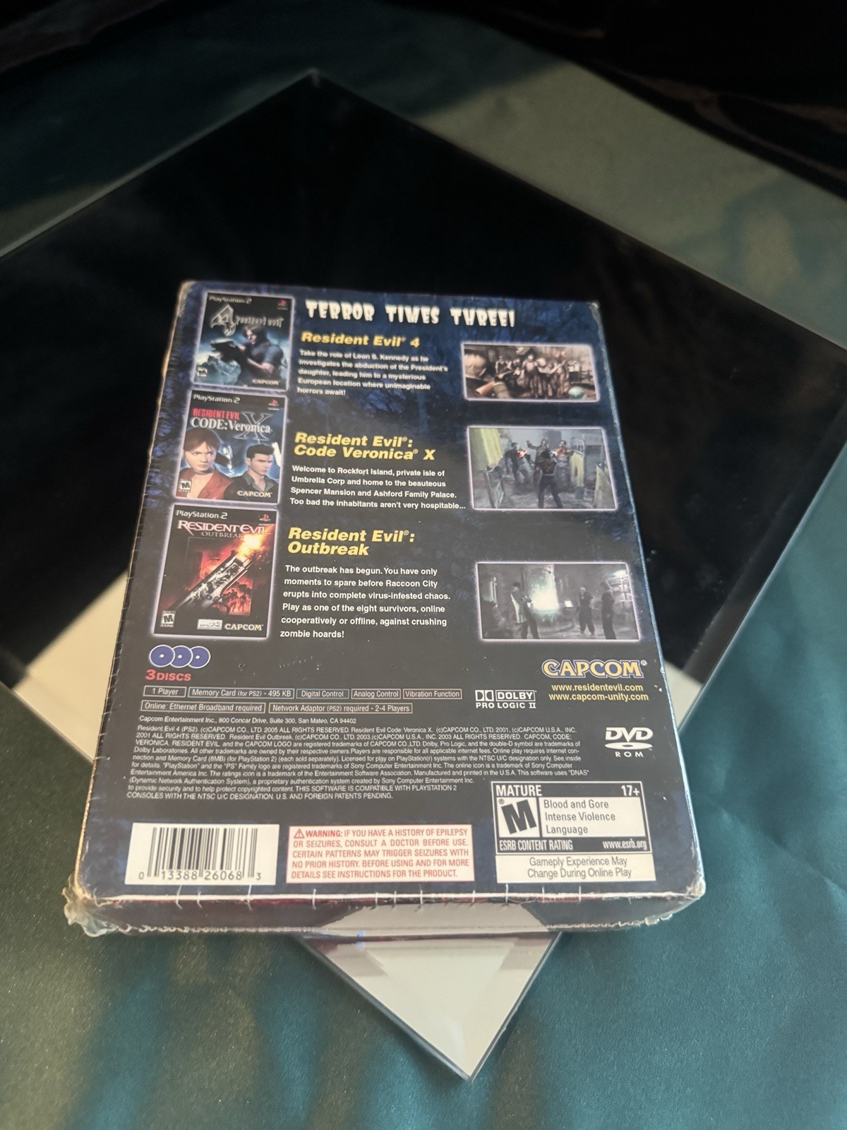 Resident Evil the Essentials Capcom 3-Disc Set for PS2 PlayStation 2 NEW