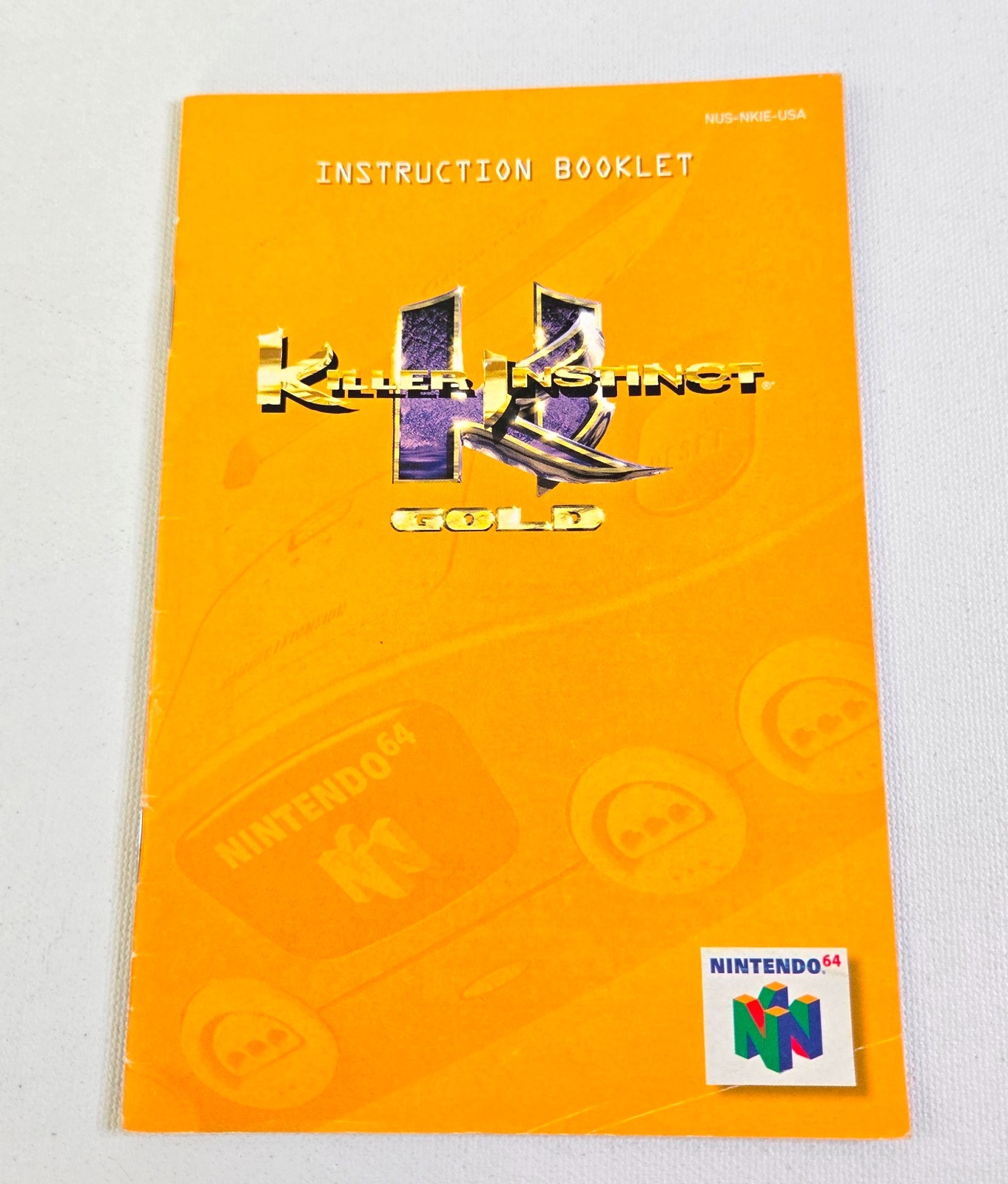 Killer Instinct Gold Nintendo 64 N64 MANUAL & QUICK REFERENCE CARD ONLY, No Game