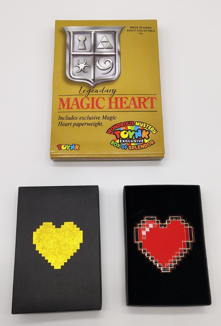 TOYNK Retro Gamer Foam Replica (Loose) & Legendary Magic Heart (Complete)