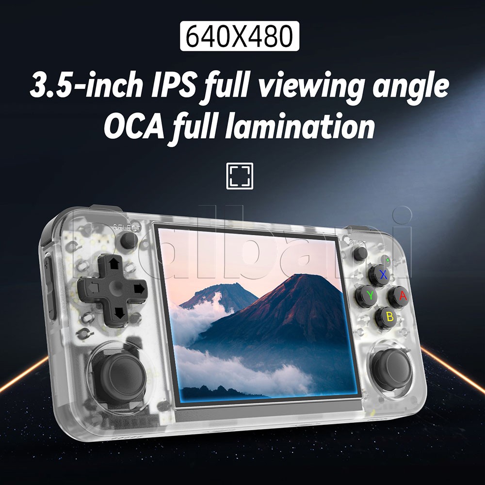RG35XX H White Anbernic Retro Handheld Game Console Linux Transparent