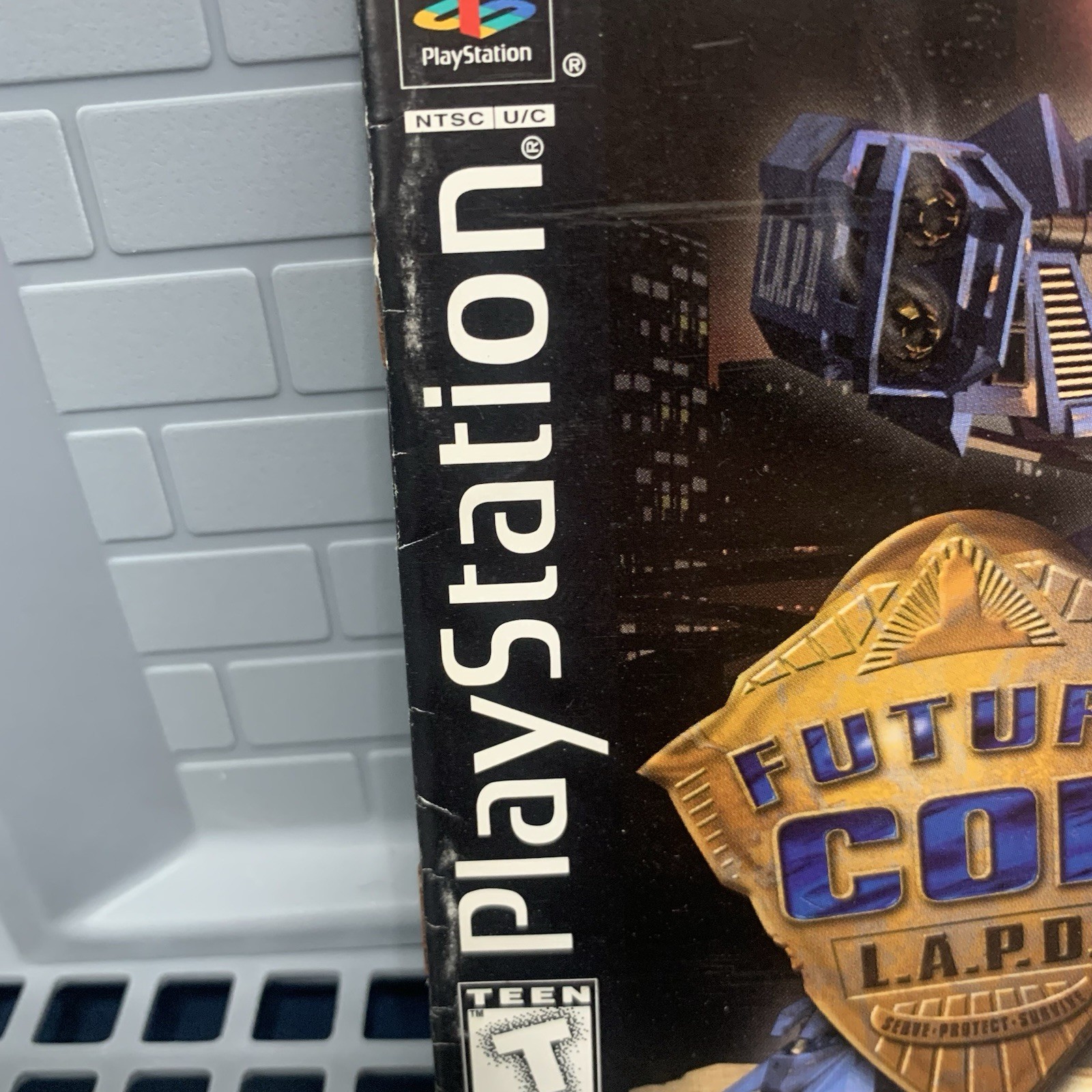 Future Cop LAPD PS1 Sony EA Action Shooter Mech Combat Video Game READ