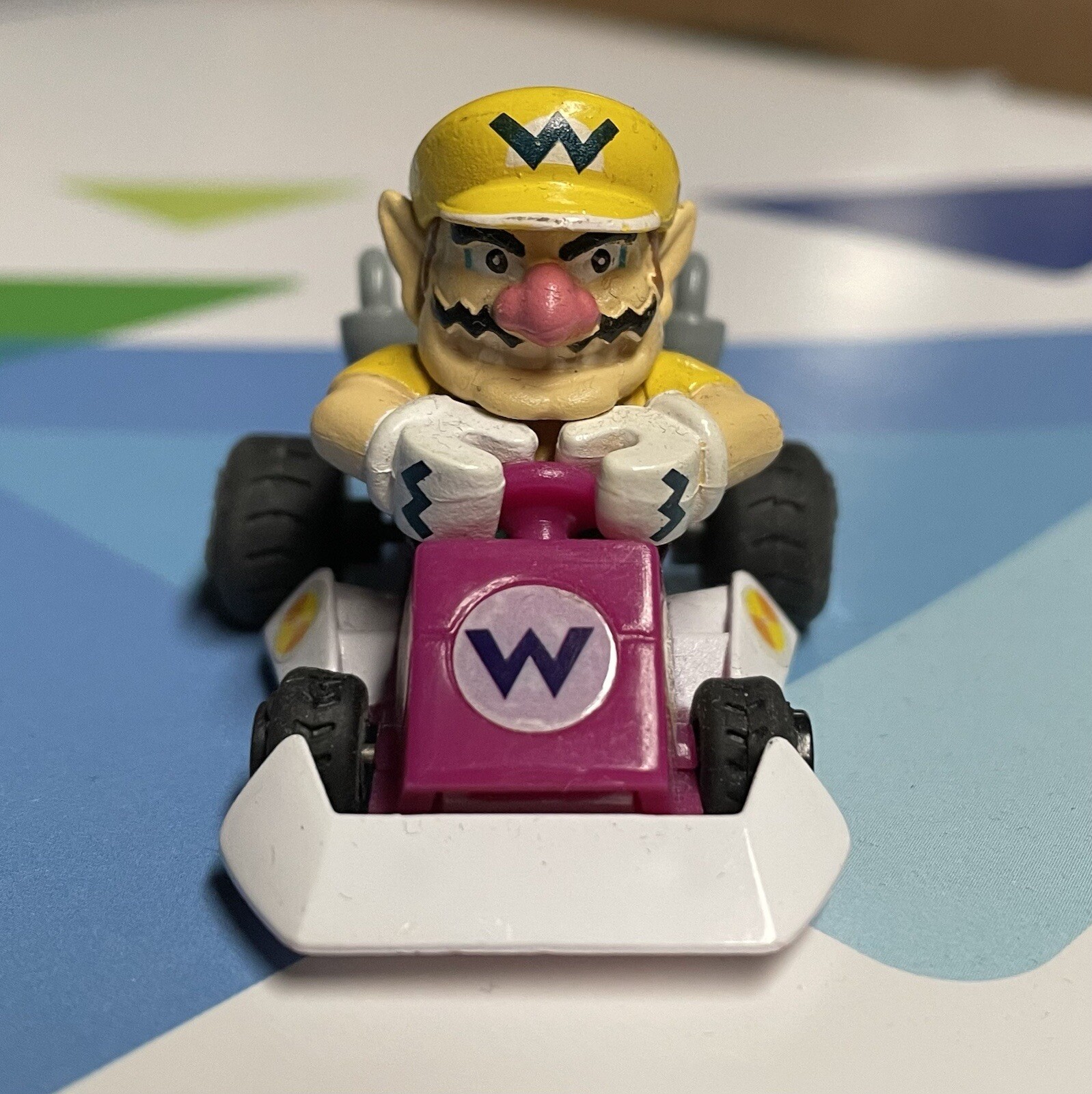Tomy Yujin WARIO Nintendo MARIOKART Pullback Racer 2005 Rare Toy Car