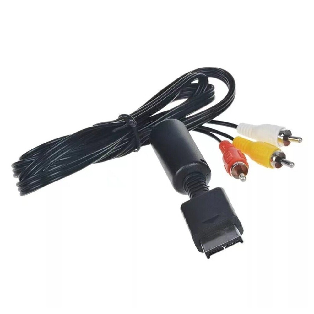 LOT 20X AV Video Audio RCA Composite Cable Cord for Sony Playstation PS1 PS2 PS3