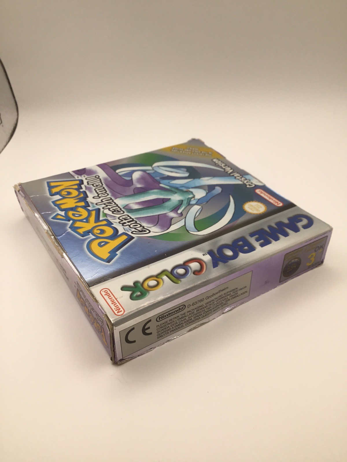 Pokemon Crystal Version, Complete in Box (CIB), Gameboy Color, New Battery, PAL