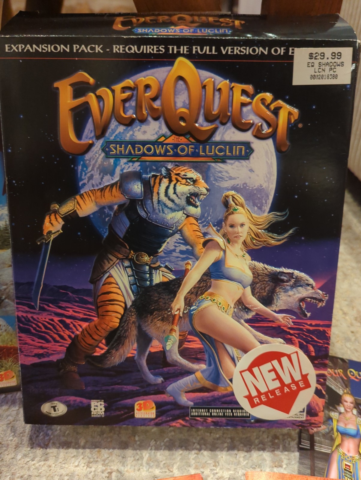 EverQuest + Shadows Of Lucin PC Game Big Box 1998 Lot With Extra Map See Descrip