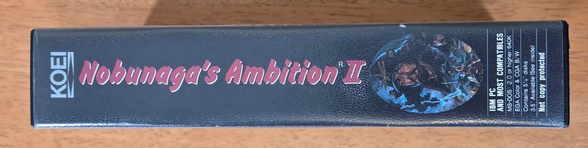 Nobunaga’s Ambition II Koei 5.25″ IBM PC Big Box Game Complete 1989 Map Poster