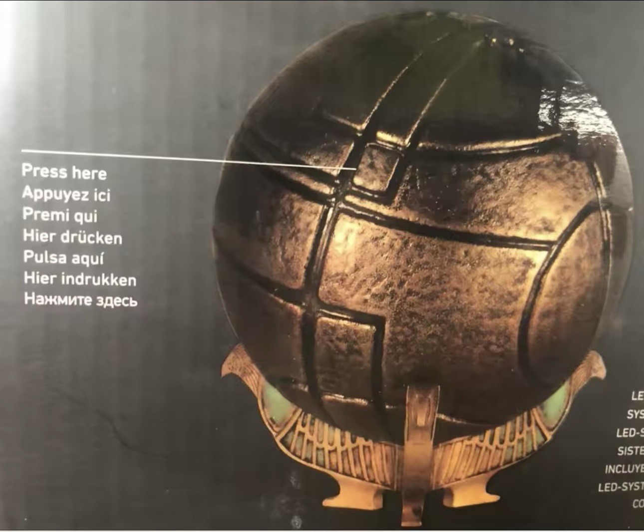 Assassins Creed Origins Apple of Eden LED Light Display Collectible Prop Ubisoft