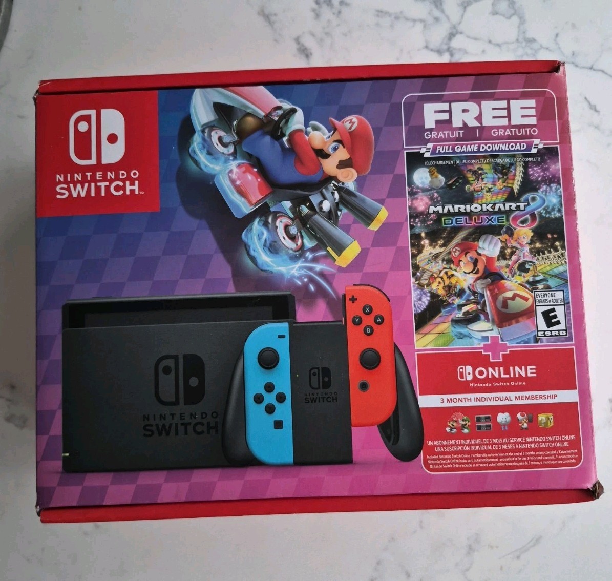 Nintendo Switch, Mario Kart 8 Deluxe Bundle, Complete In Box, Tested And Working