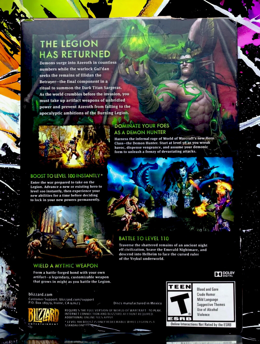 World of Warcraft Legion Expansion Set PC Windows/Mac Ten WOW Brand New