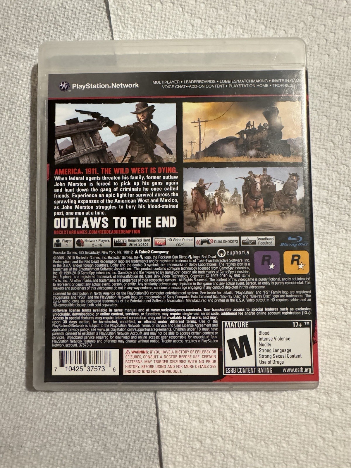 Red Dead Redemption PlayStation 3 Manual & Map Included (CIB) Tested