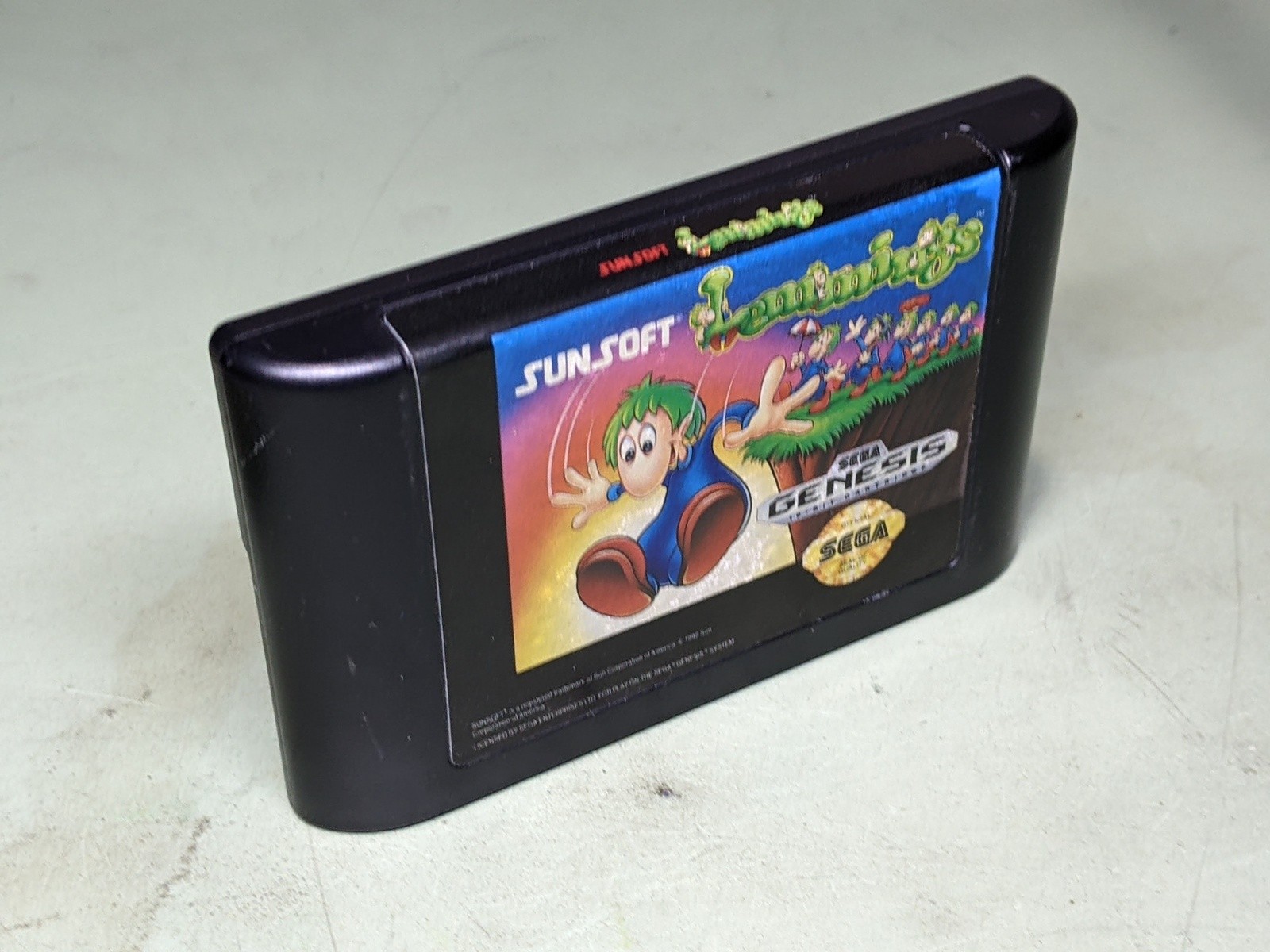 Lemmings Sega Genesis Cartridge and Case