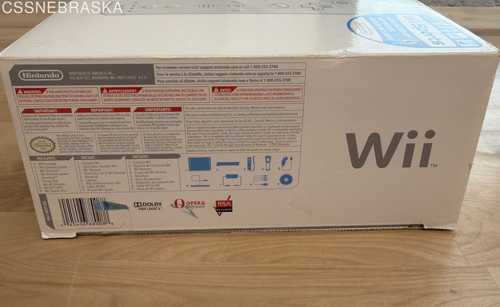 Nintendo Wii Console White Wii Sports 2 Controllers Nunchuk CIB Open Box