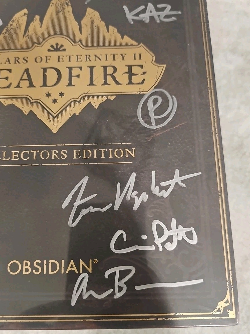 Pillars of Eternity II Deadfire Collector’s Edition Signed By Dev Team SEALED