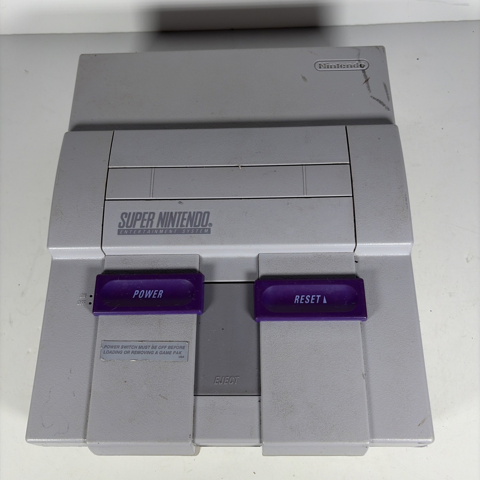 Super Nintendo SNES SNS-001 Console For Parts or Repair