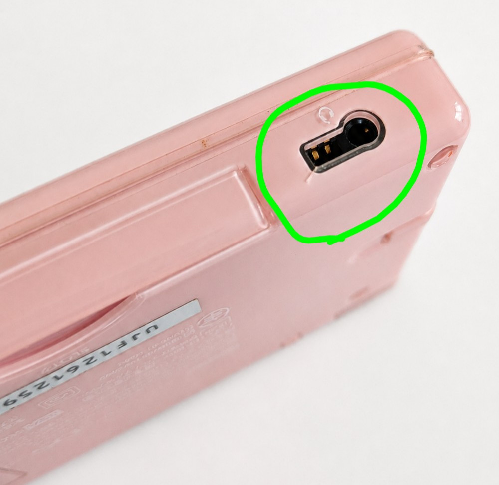 Nintendo DS Lite Noble Pink Japan Tested Working w/ AC Adapter Stylus USG-001 B2