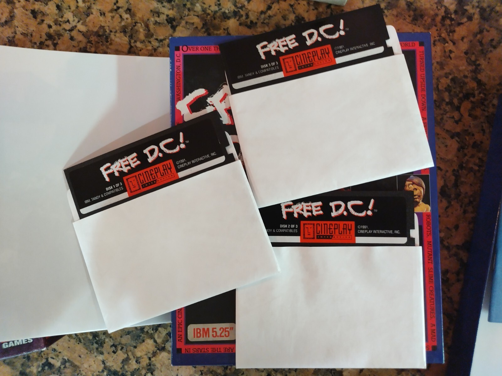 Free D.C! IBM Cineplay 5.25″ PC DC Human Zoo In Original Big Box w/ Poster VGC