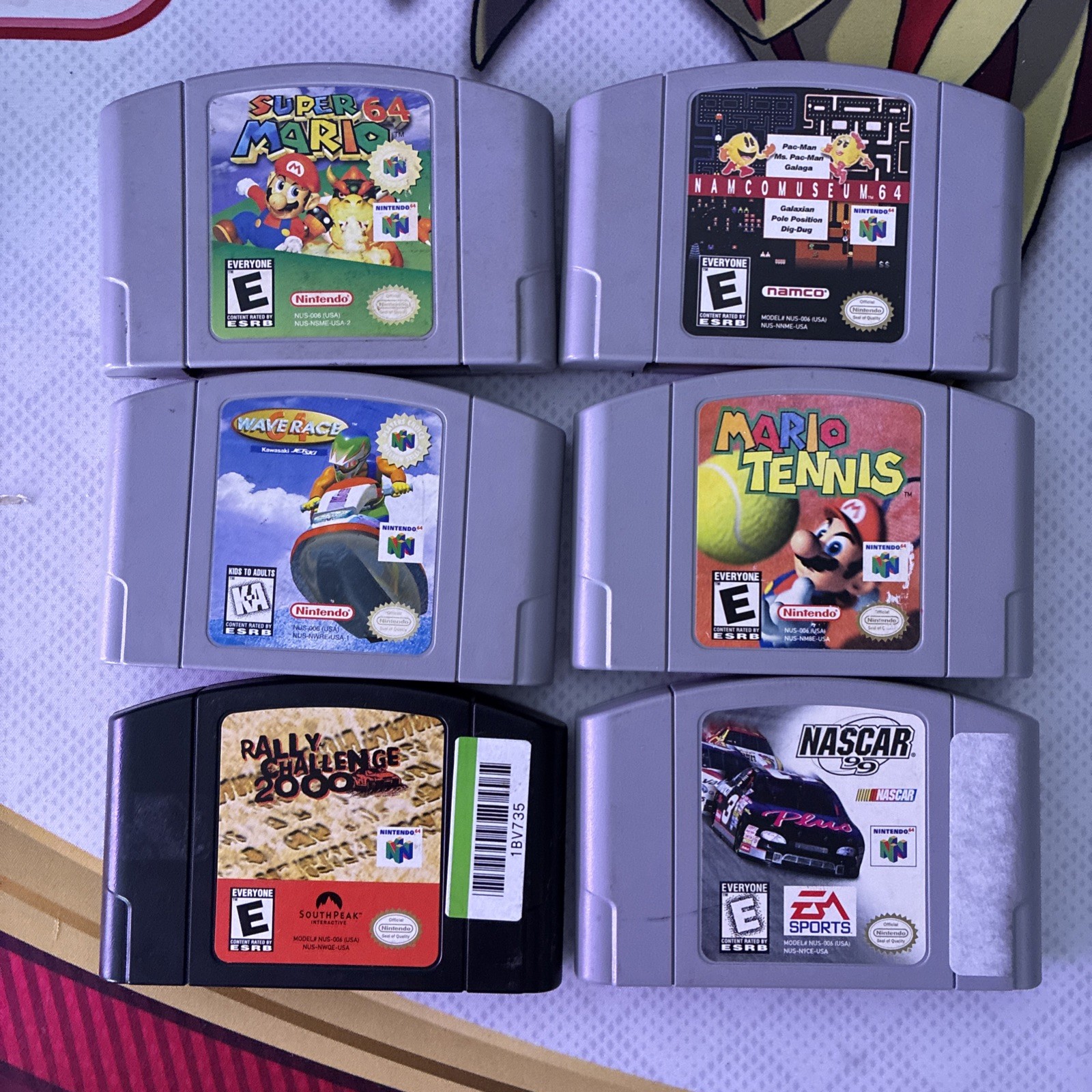 Nintendo 64 N64 Funtastic Ice Blue Console With 6 Game 4 Controller Bag Working