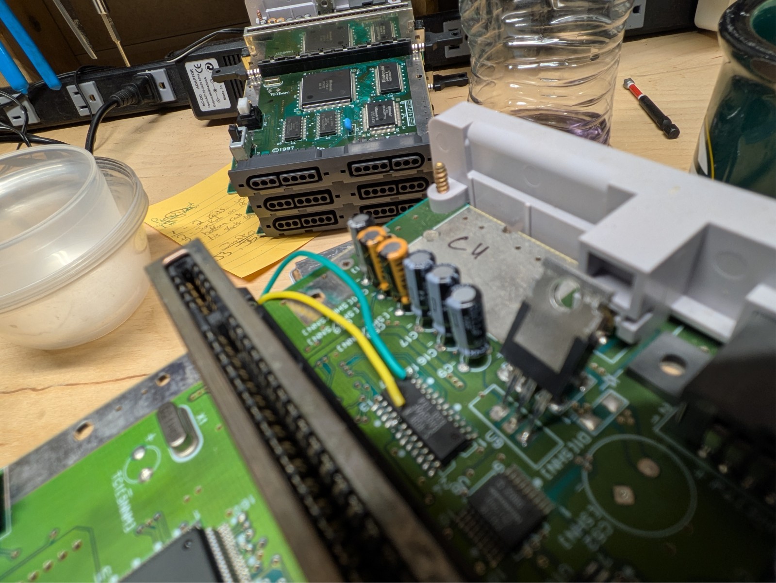 SNES JR – RGB Bypass, S-Video, New Caps, Regulator, C11 Cap, LED. Good Shape.