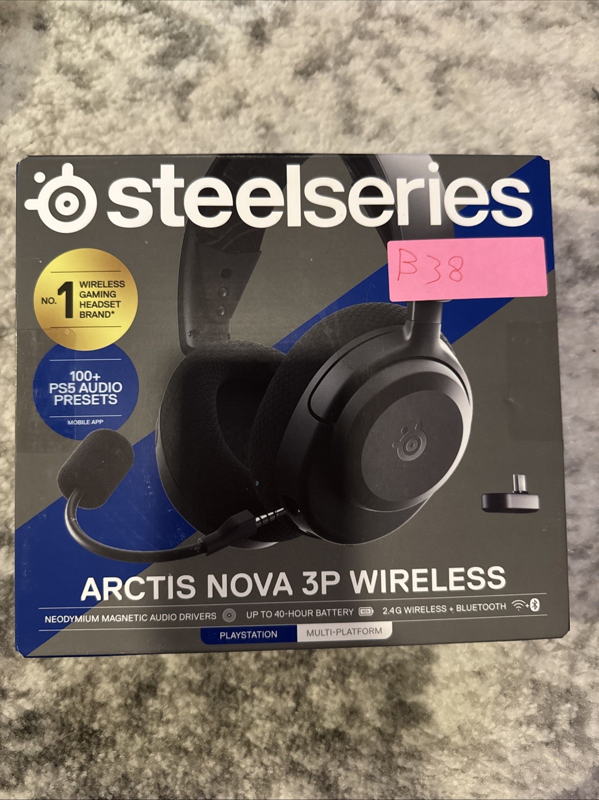 SteelSeries Arctis Nova 3 (3P) Wireless Multi-Platform Gaming Headset, Black