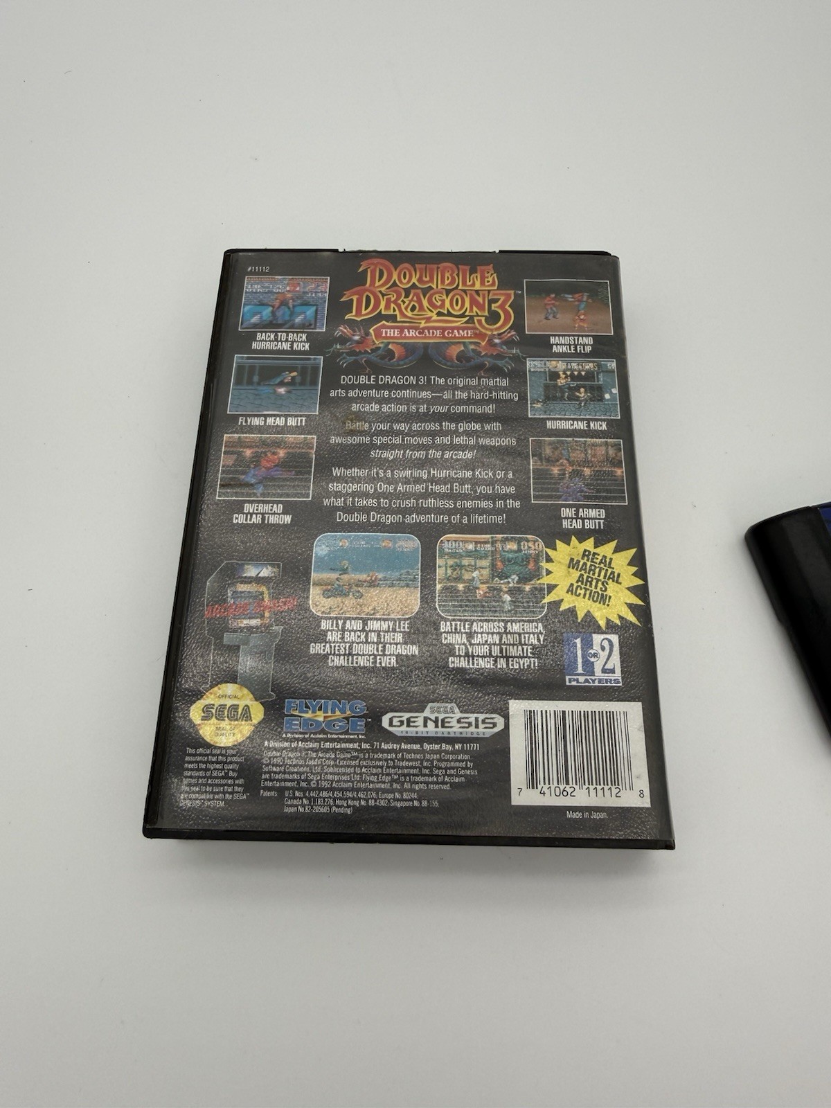 Double Dragon 3 The Arcade Game For Sega Genesis Tested Working W/ Original Case