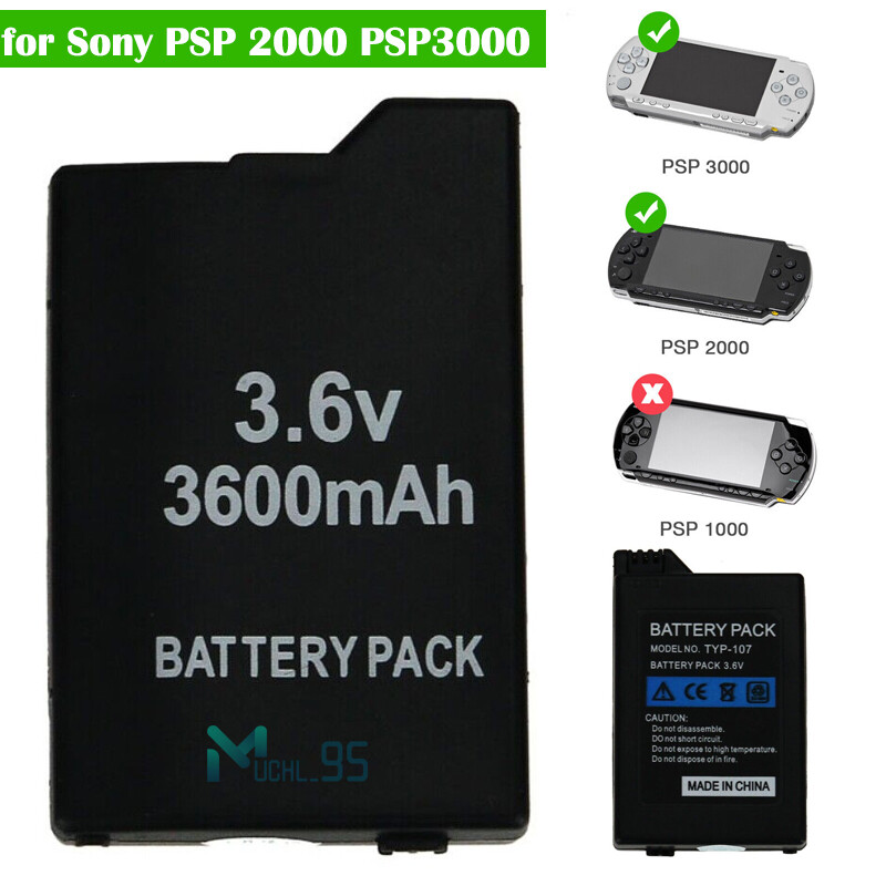 Rechargeable Replacement Battery 3600mAh 3.6V For Sony PSP Slim 2000 2001 3000