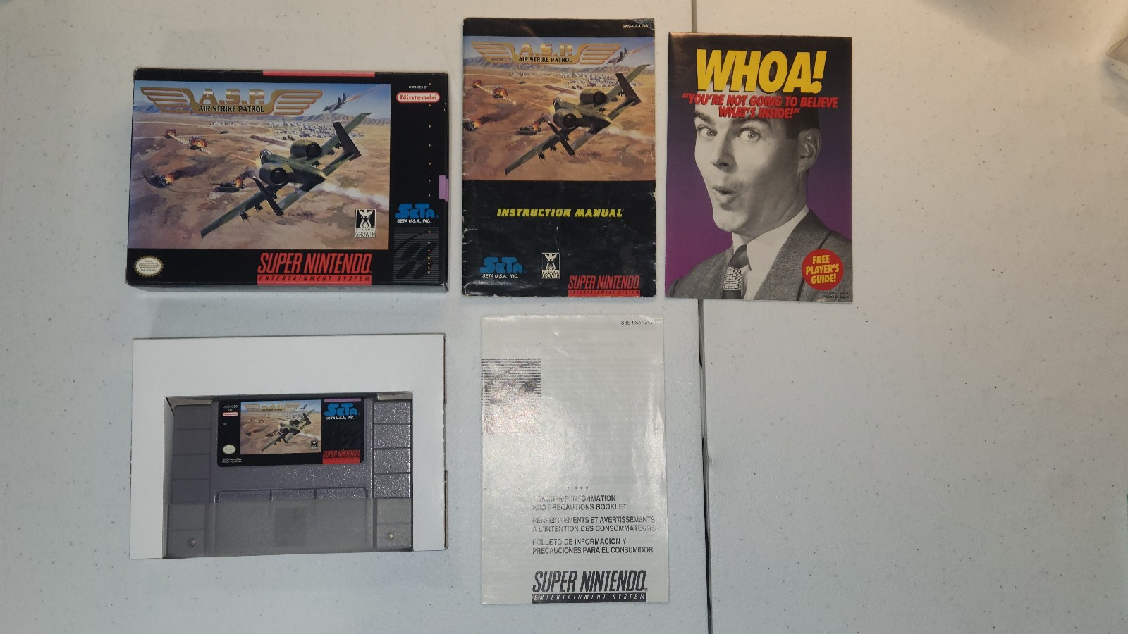 A.S.P. Air Strike Patrol (SNES) Super Nintendo CIB