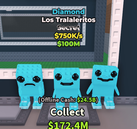 🔥 Roblox Steal a Brainrot Diamond Los Tralaleritos 🌈 Secret Rare 🔥