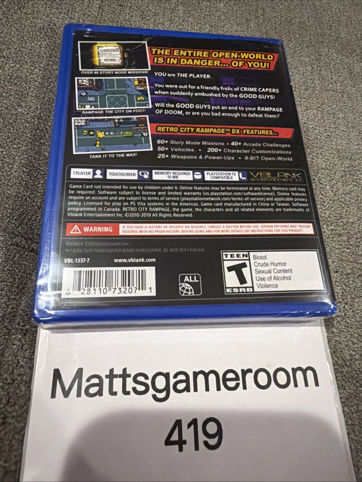 NEW Retro City Rampage DX (Sony Playstation PS Vita, 2019) Vblank – SEALED