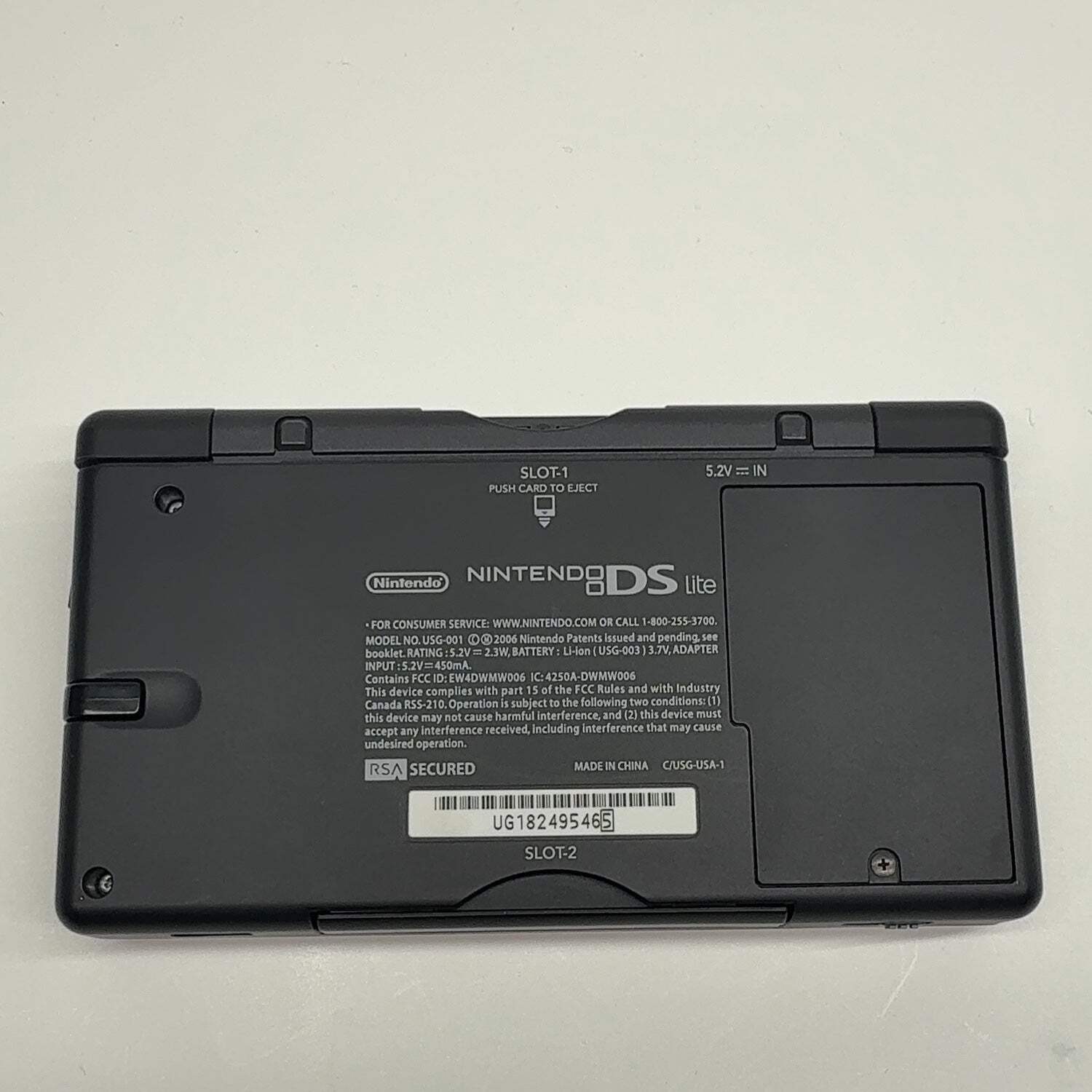 Nintendo DS Lite Handheld Game Console USG-001 Black/Red CIB Open