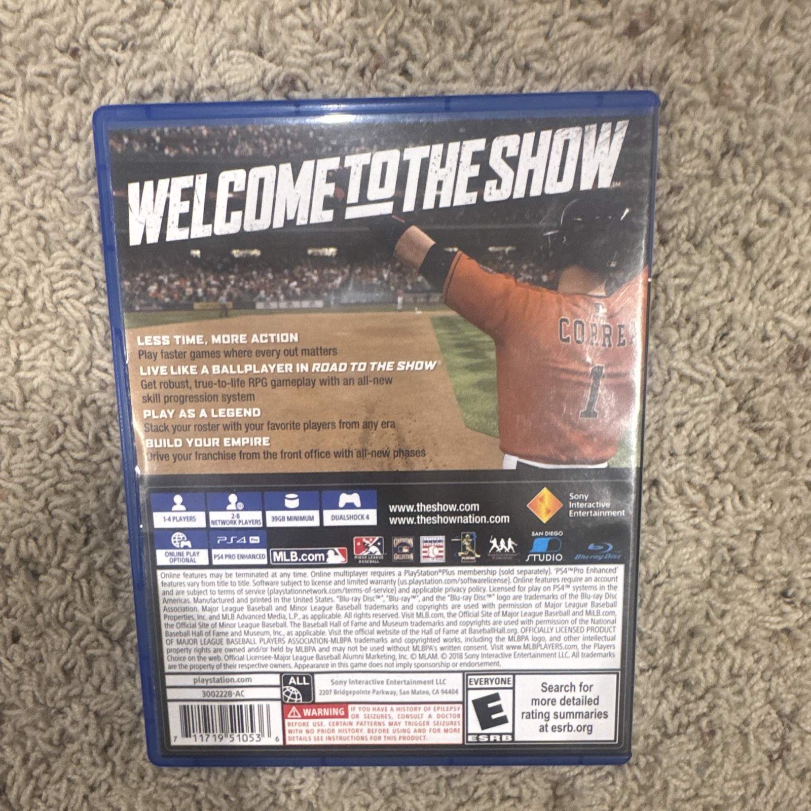 Sony MLB The Show 18 (PS4) 2018 E Multiplayer Online Play NTSC-U/C Baseball