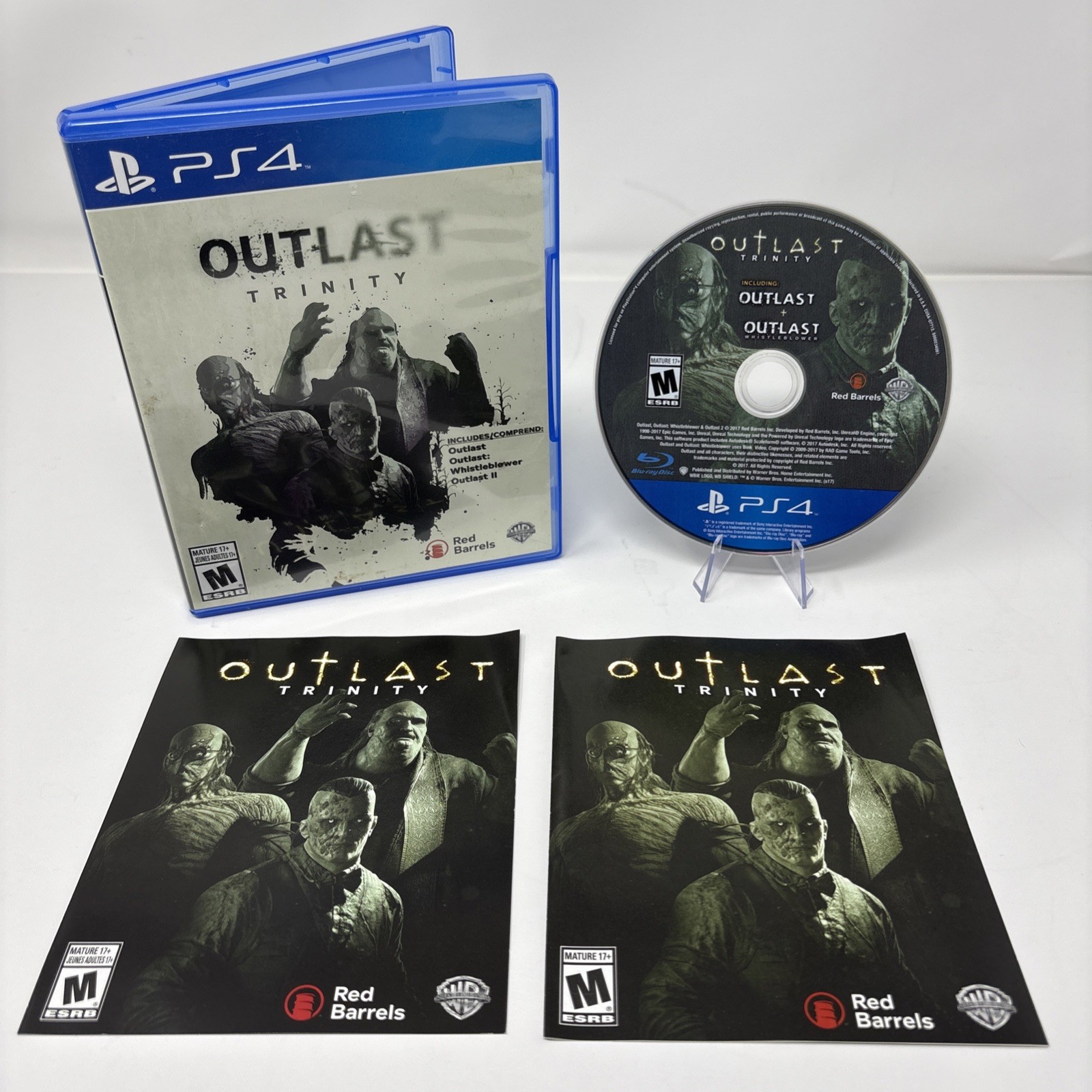 Outlast Trinity – Sony PlayStation 4 PS4 – Missing Disc 2 – Tested