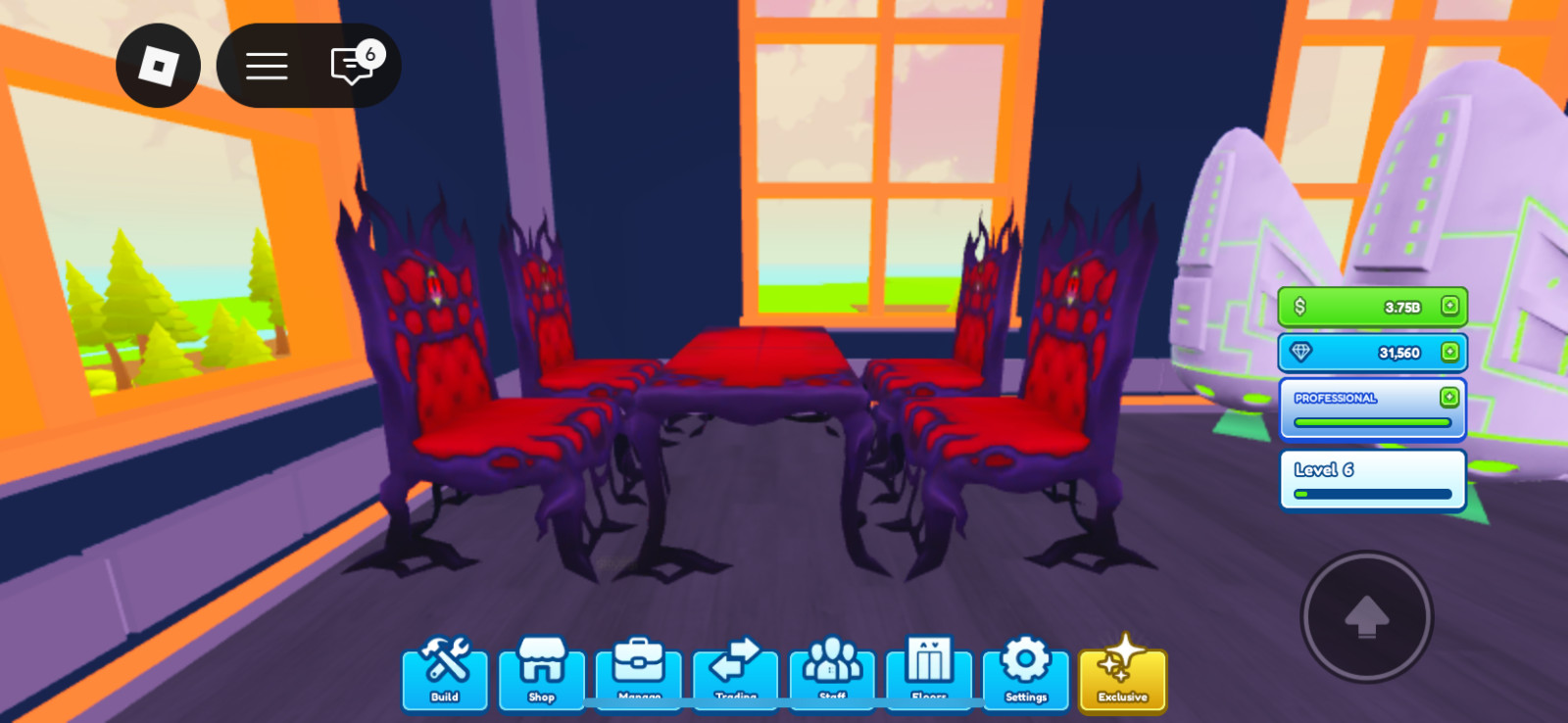 my restaurant roblox corrupt sets 1 table 4 chairs
