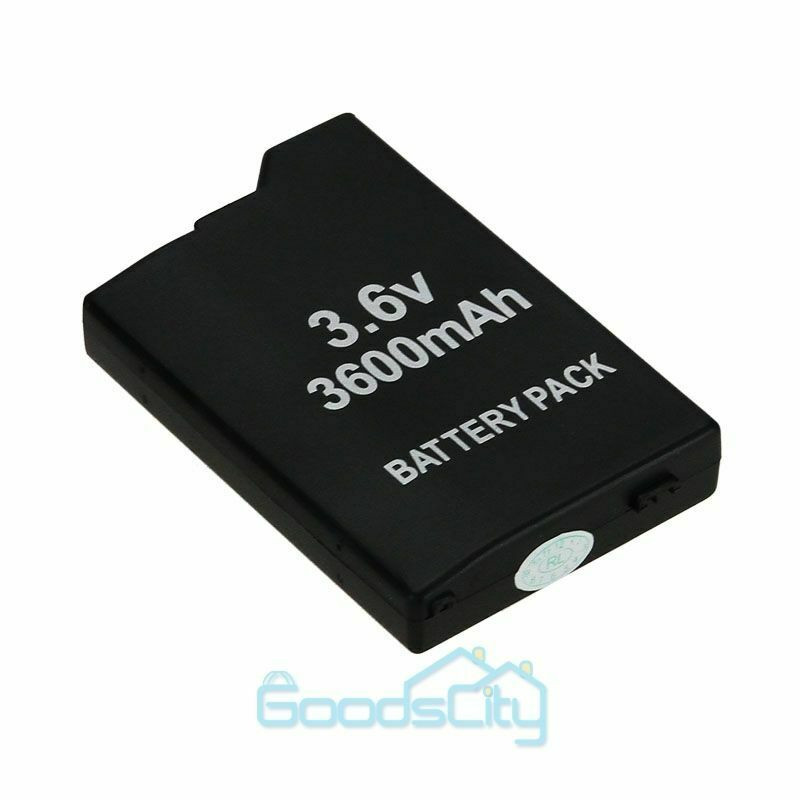 2x 3600mAh 3.6V Rechargeable Battery for PSP 2000/2001/3000/3001/3003 +Charger