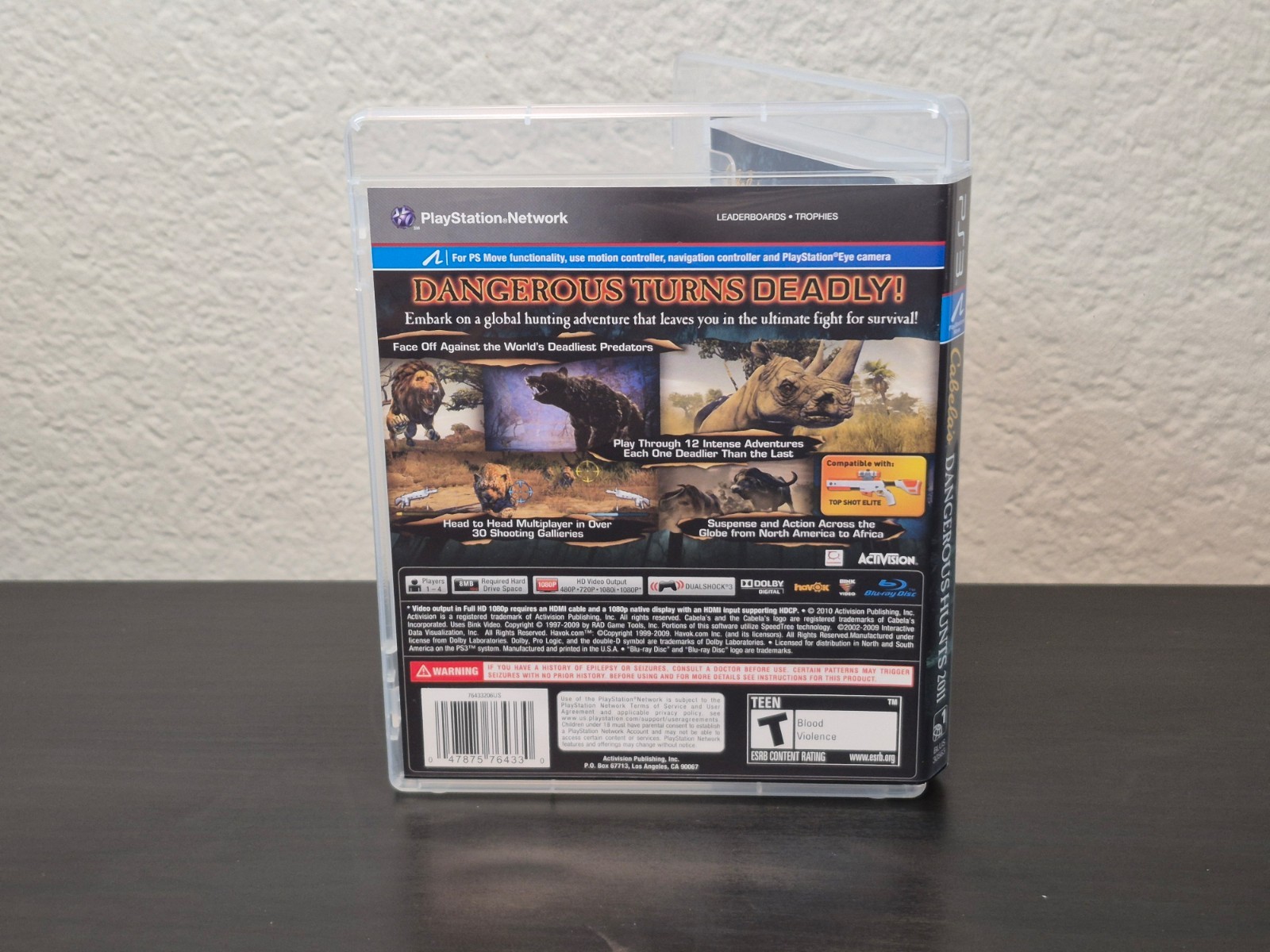 PS3 Cabela’s Dangerous Hunts 2011 Game CIB NM Disc 2010 Activision Clean Tested