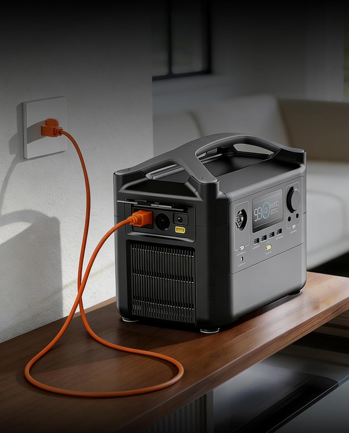16FT Orange AC Power Cord with Male-Female Connector for Versatile Compatibility