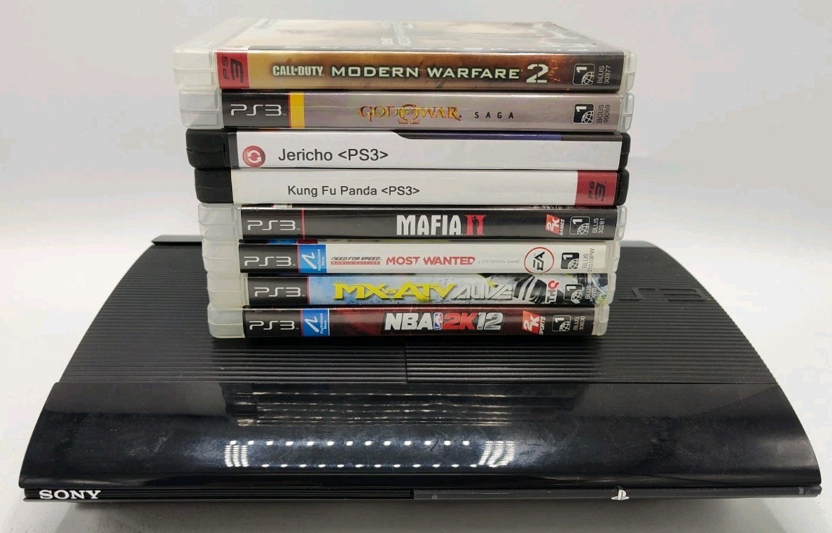 Sony Playstation 3 Super Slim 250GB Console CECH-4001B Bundle + 10 Games Tested!