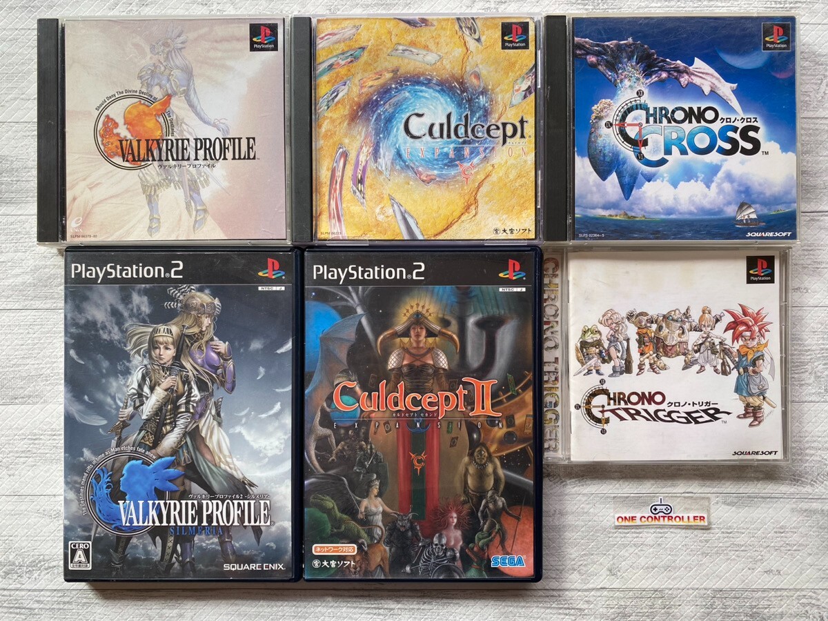 SONY PS 1 2 Valkyrie Profile 1 2 & Culdcept ⅠⅡ & Chrono Cross & Trigger set
