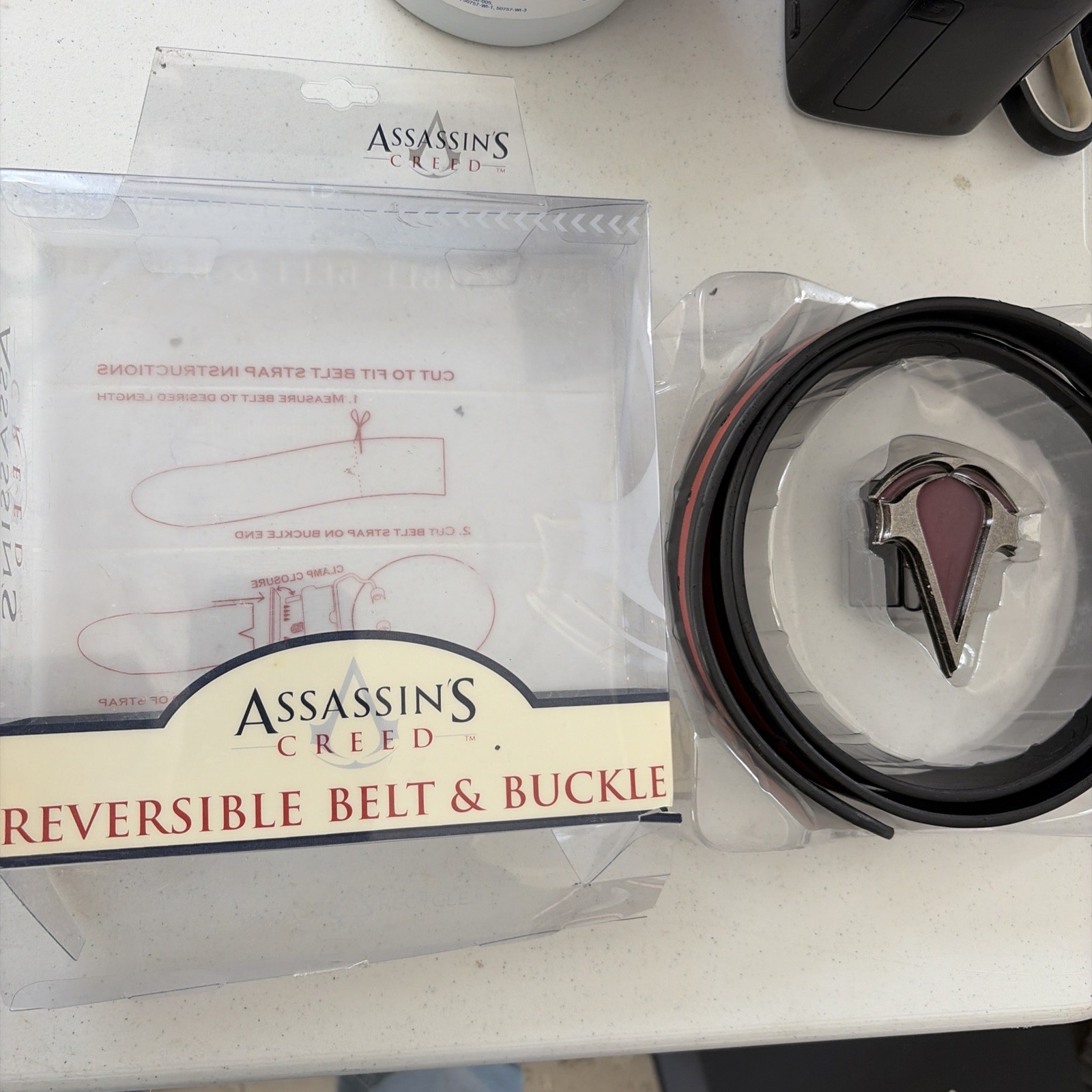 Assassin’s Creed RARE RED Silver Belt Buckle