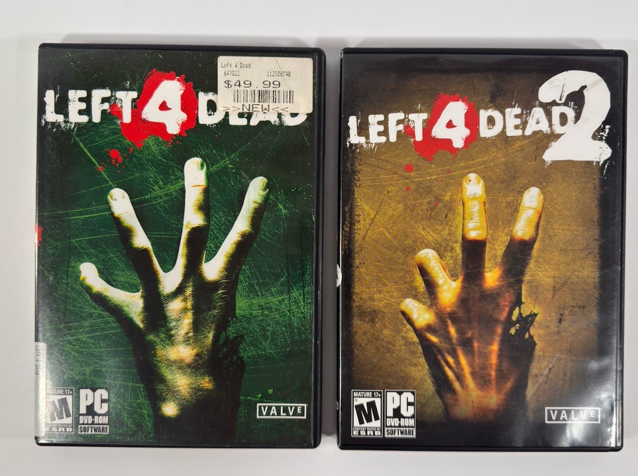 Left 4 Dead And Left 4 Dead 2 PC DVD Complete Lot Of 2