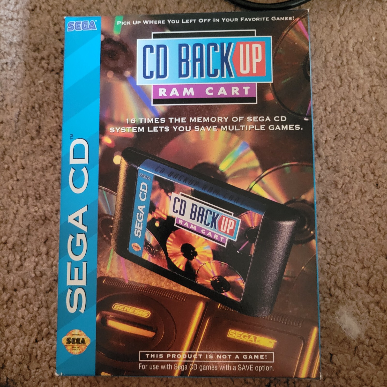 Sega CDX Console! CD Back Up Ram Cart(New) Complete In BOX CLEAN!!