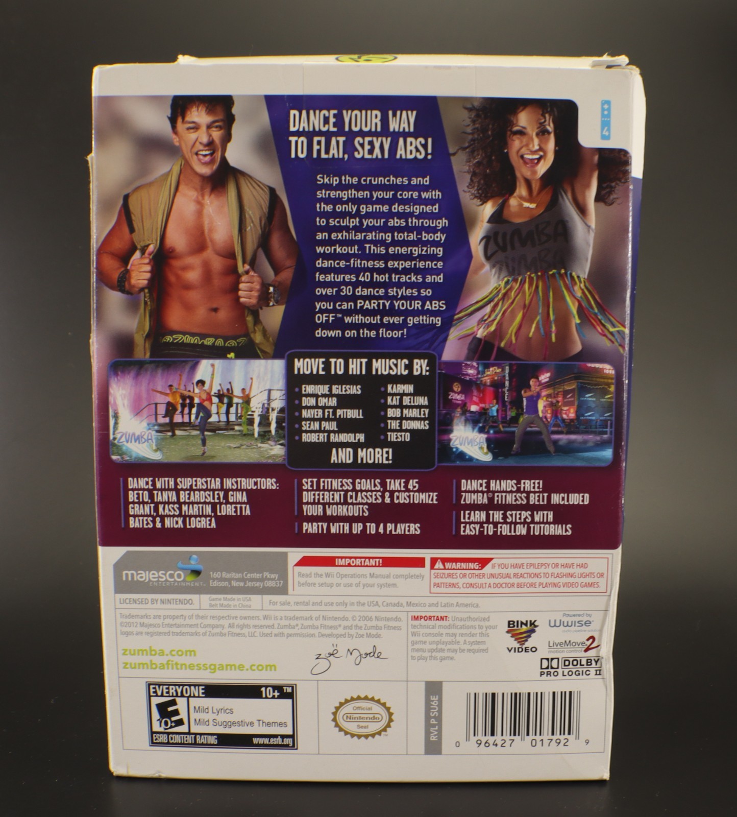 Wii Nintendo ZUMBA FITNESS CORE PARTY YOUR ABS OFF Rated X Game in Open Box