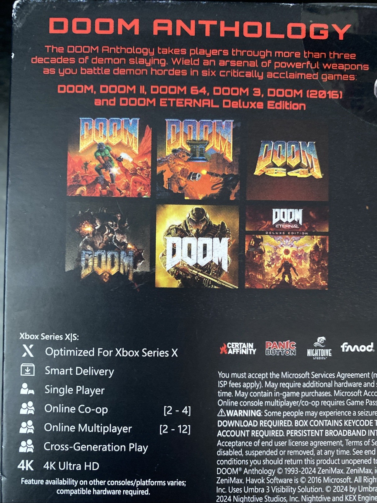 DOOM Anthology COLLECTORS EDITION Xbox Series X & Xbox One BRAND NEW & SEALED